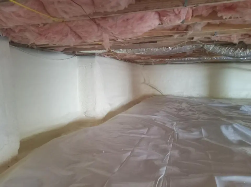 Crawl space encapsulation with closed-cell spray foam for Spray Foam Roofing in Seffner
